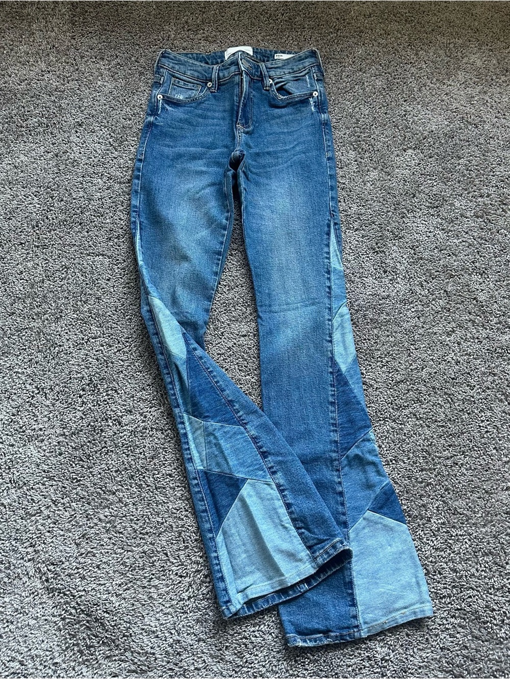 Dear John Two-Tone Patchwork Rosa Flare Jeans
